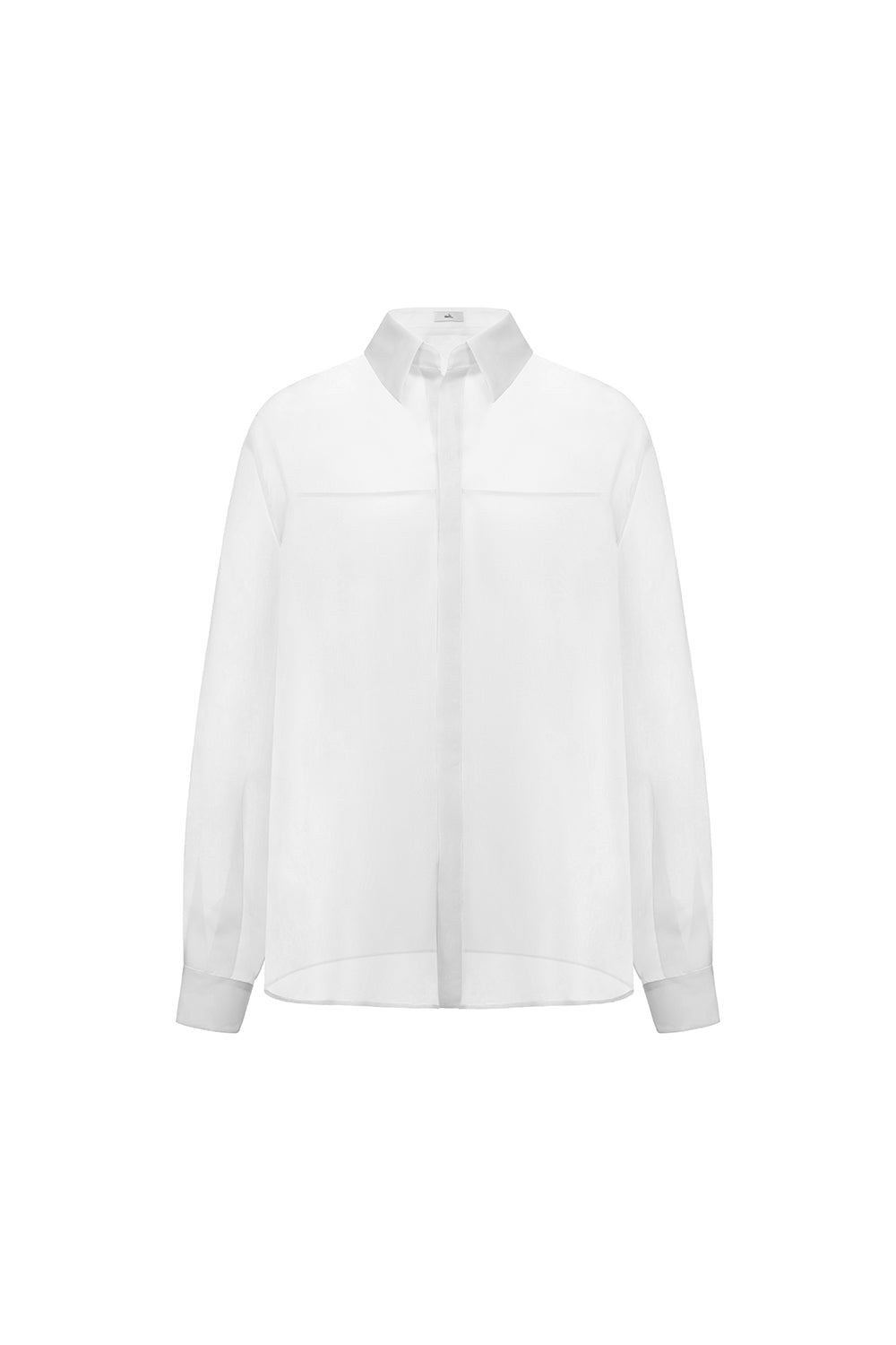 Lucca Straight Puffy Sleeved Organza Shirt