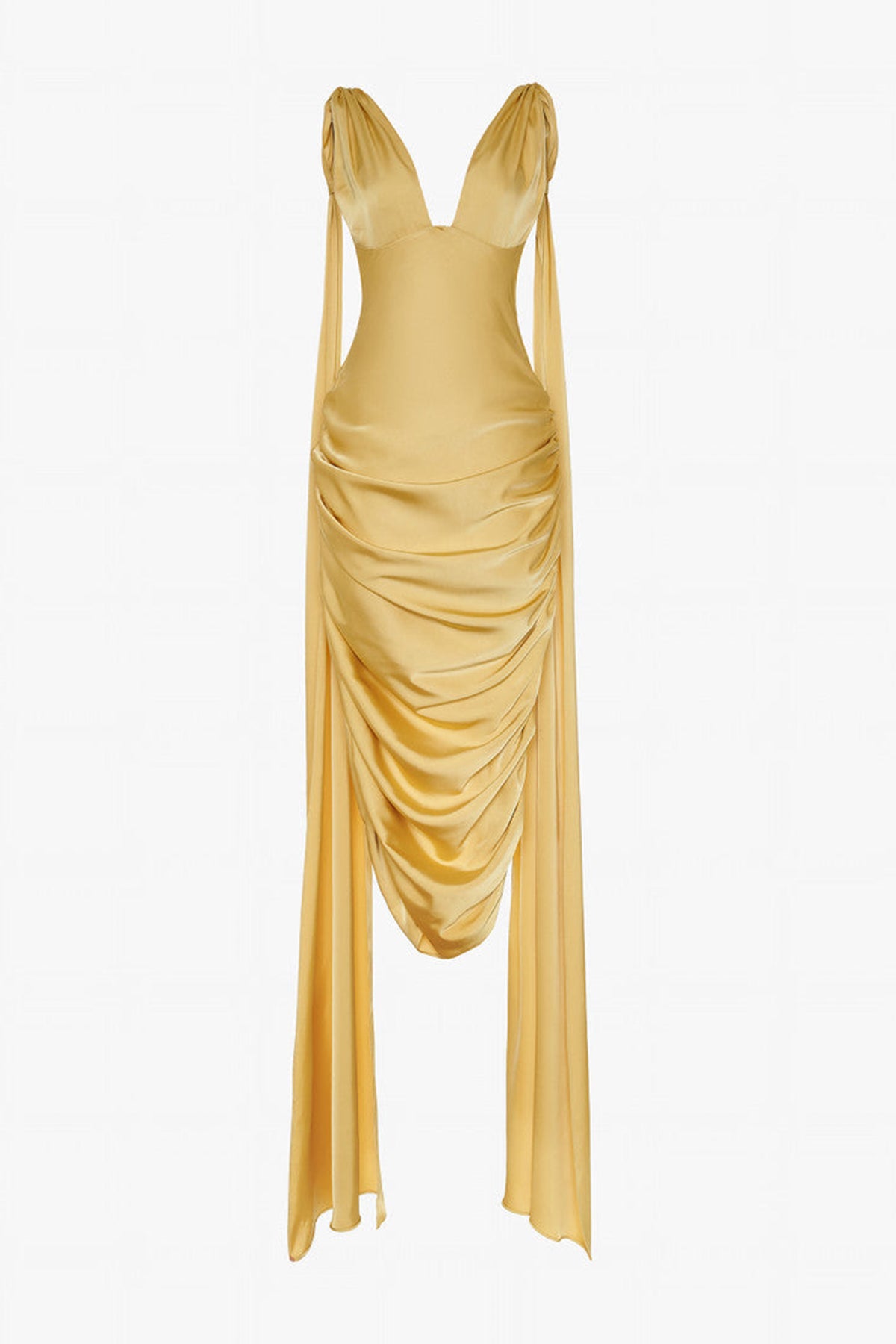 Merciless Middle Eastern-Inspired Dress with Flowing Silk Flaps