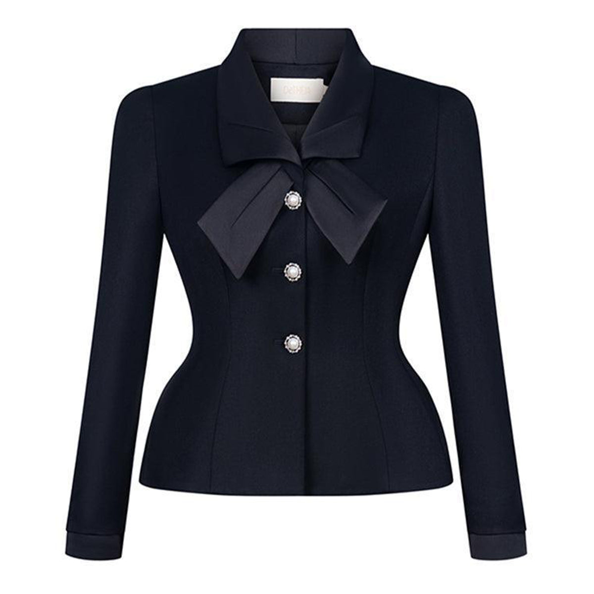 Sheila Peplum Square Shoulder Polycotton Jacket