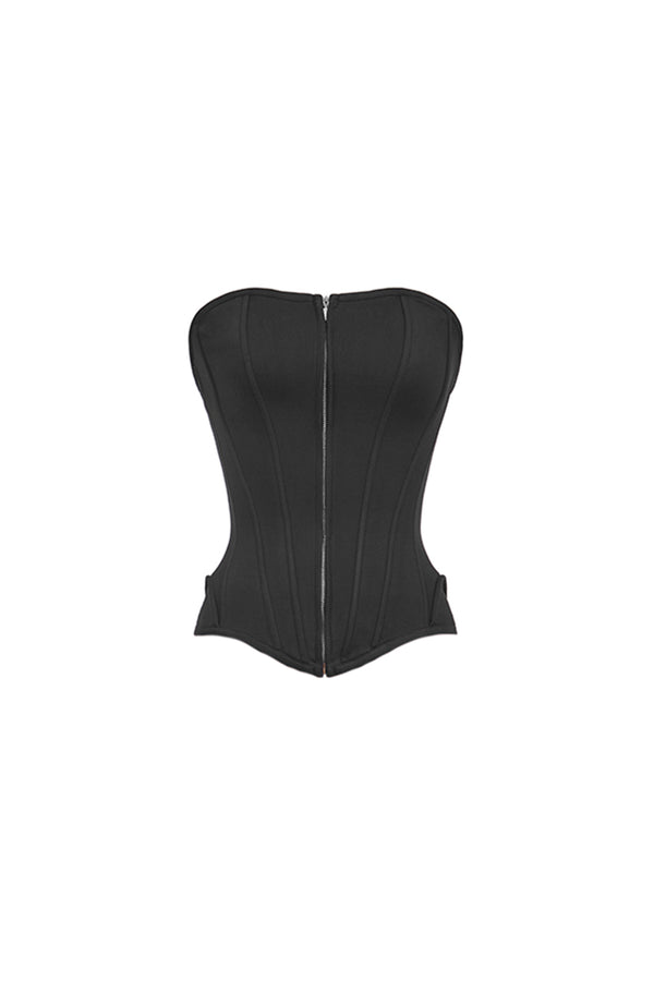 Luna Bodycon Semi-Heart Neck Cotton Spandex Corset