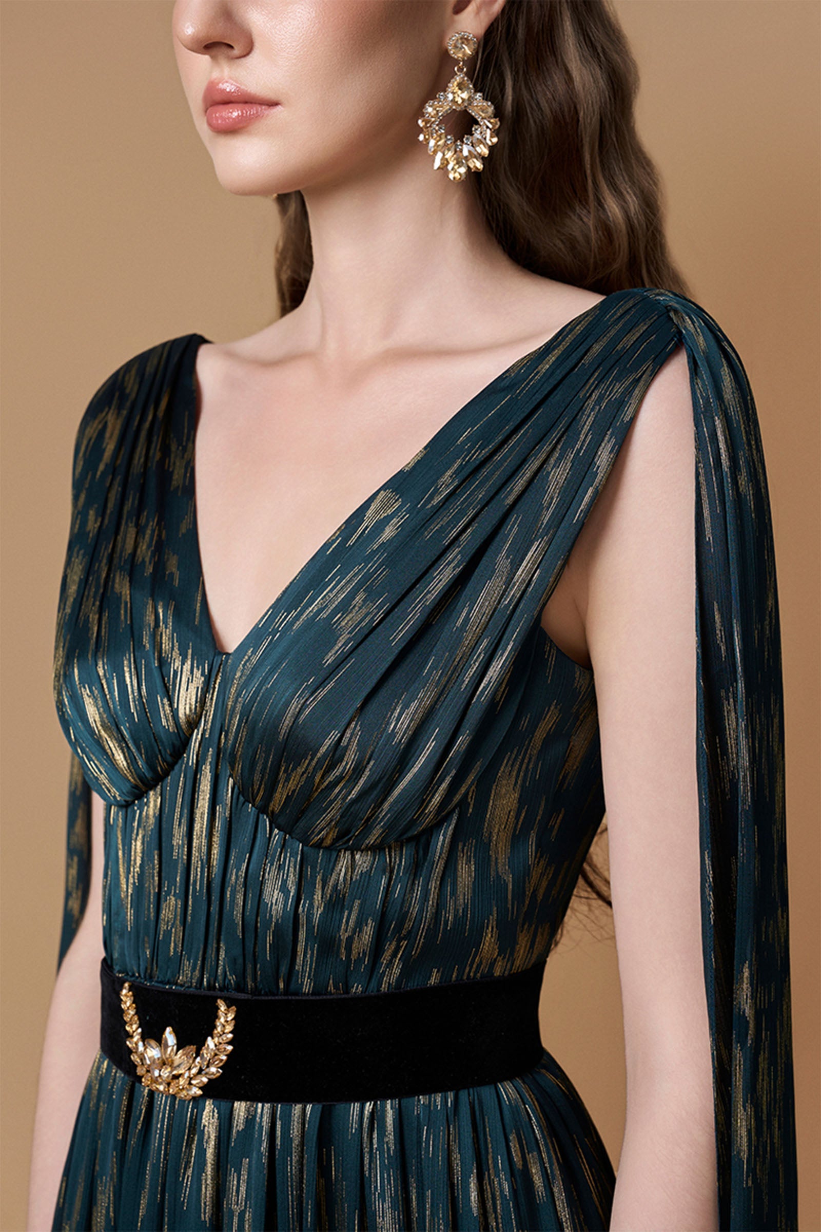 Caela Pleated Maxi Dress