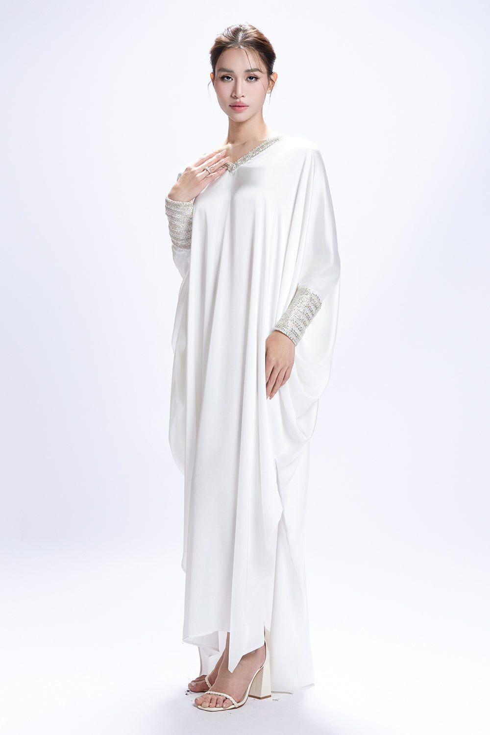 aveline maxi dress Women's Aveline Cocoon Bead Maxi Dress S/M/L/XL/XXL/Customize White MEAN BLVD White / Customize