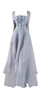 Hayley Fit and Flare Long Sleeved Organza Ankle Length Dress - MEAN BLVD