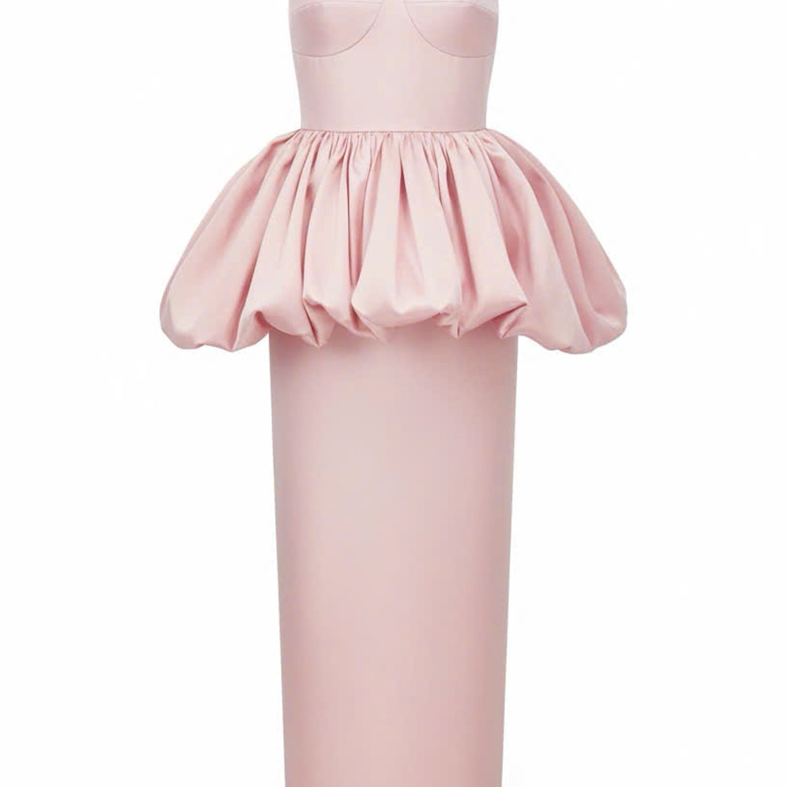 Lullaby Peplum Gathering Maxi Dress