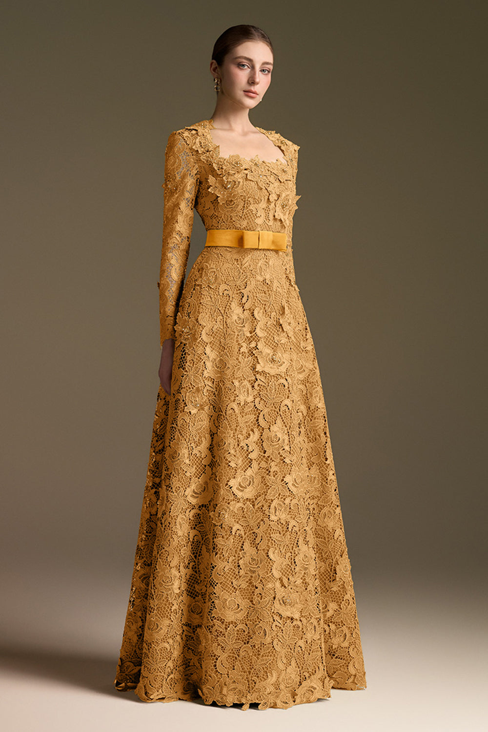 Noémie Trapeze Neck Maxi Dress