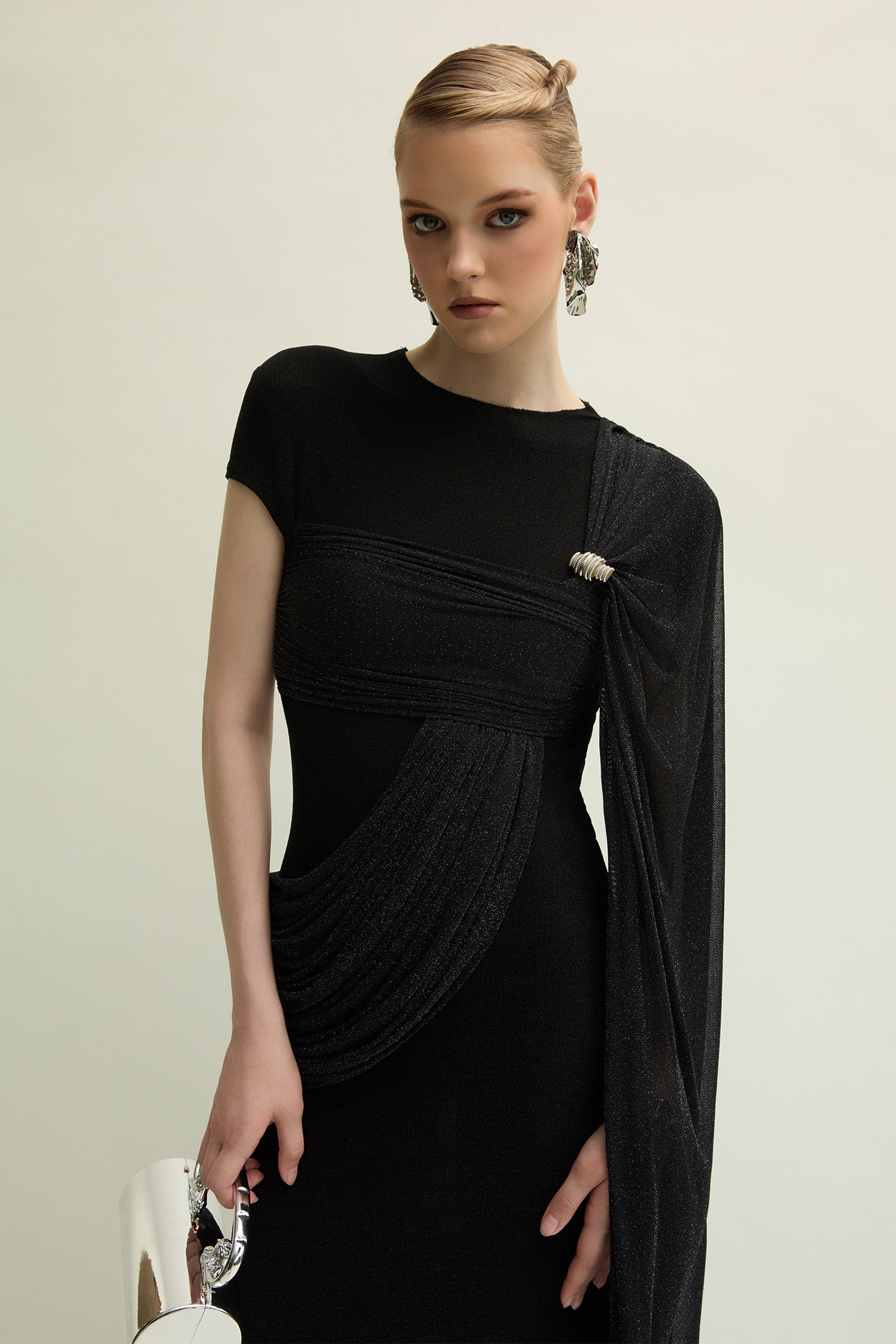 Freya Mermaid Draped Maxi Dress