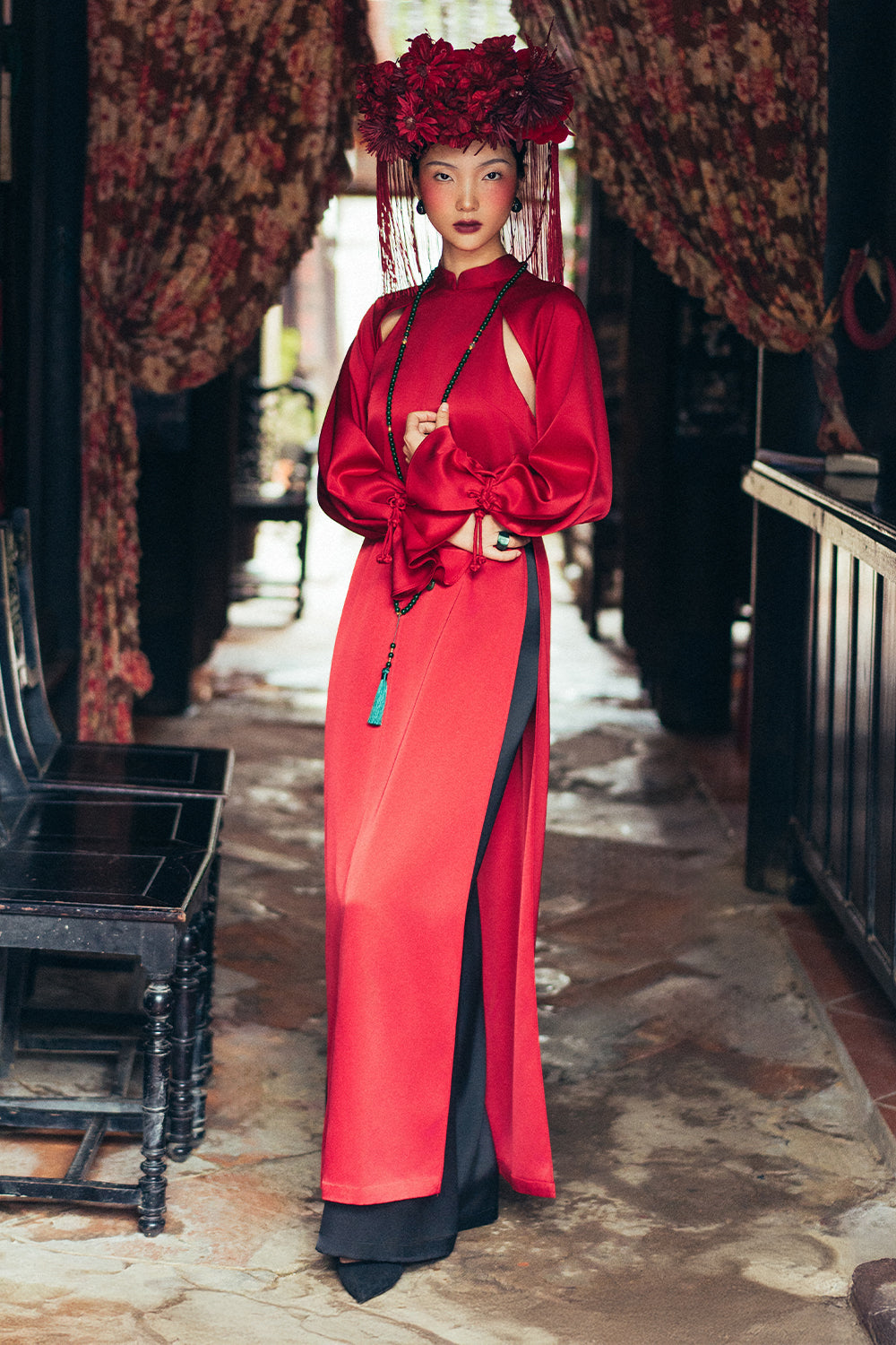 Ket Phuc Straight Synthetic Silk Pants