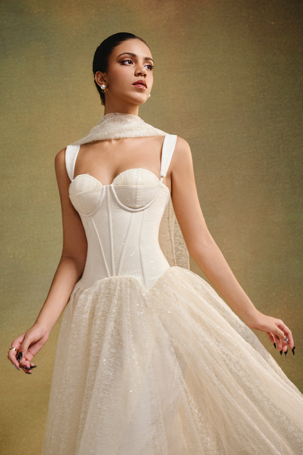 Moonlight Sweetheart Gathering Maxi Dress