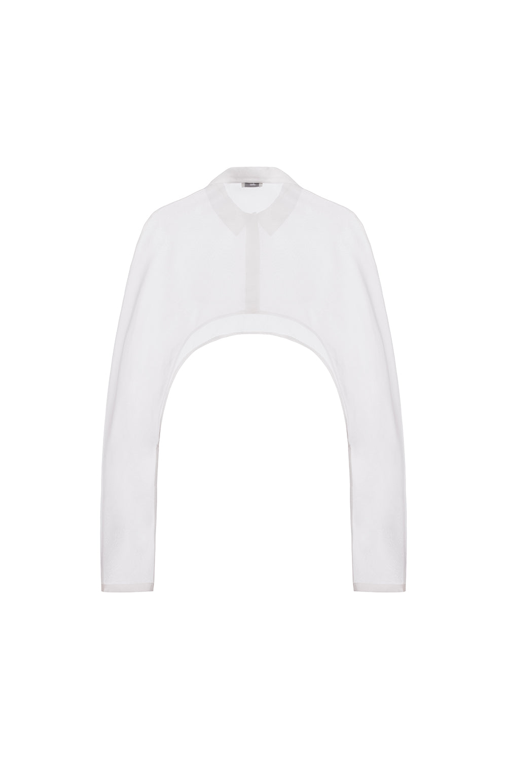 Jesse Cropped Collared Neck Organza Shirt