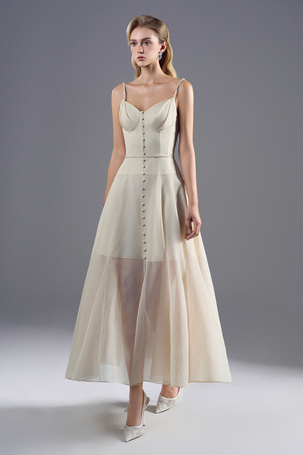 Pureline Button Midi Dress