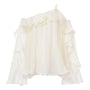 Rosie Blouson Ruffle Trim Organza Top