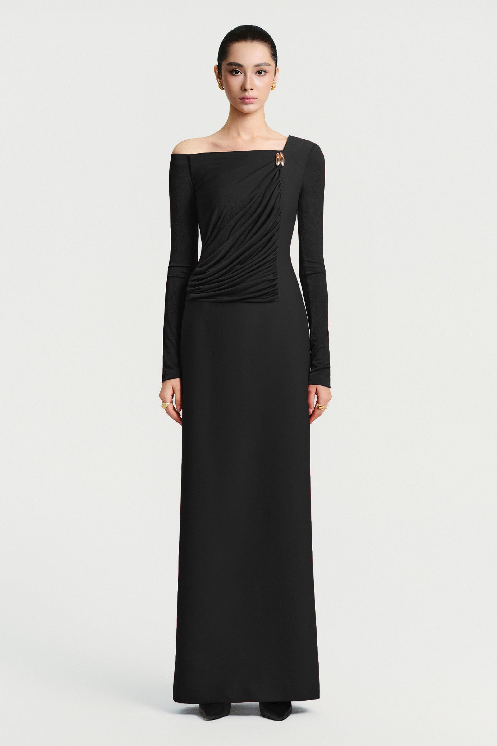 Amelie Ruched Maxi Dress
