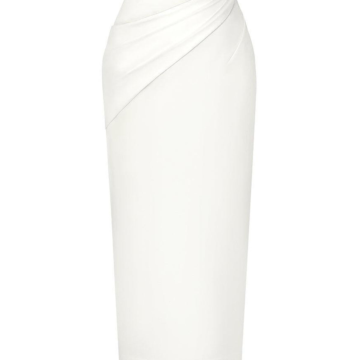 Serena Straight Back Slit Rayon Blend Skirt