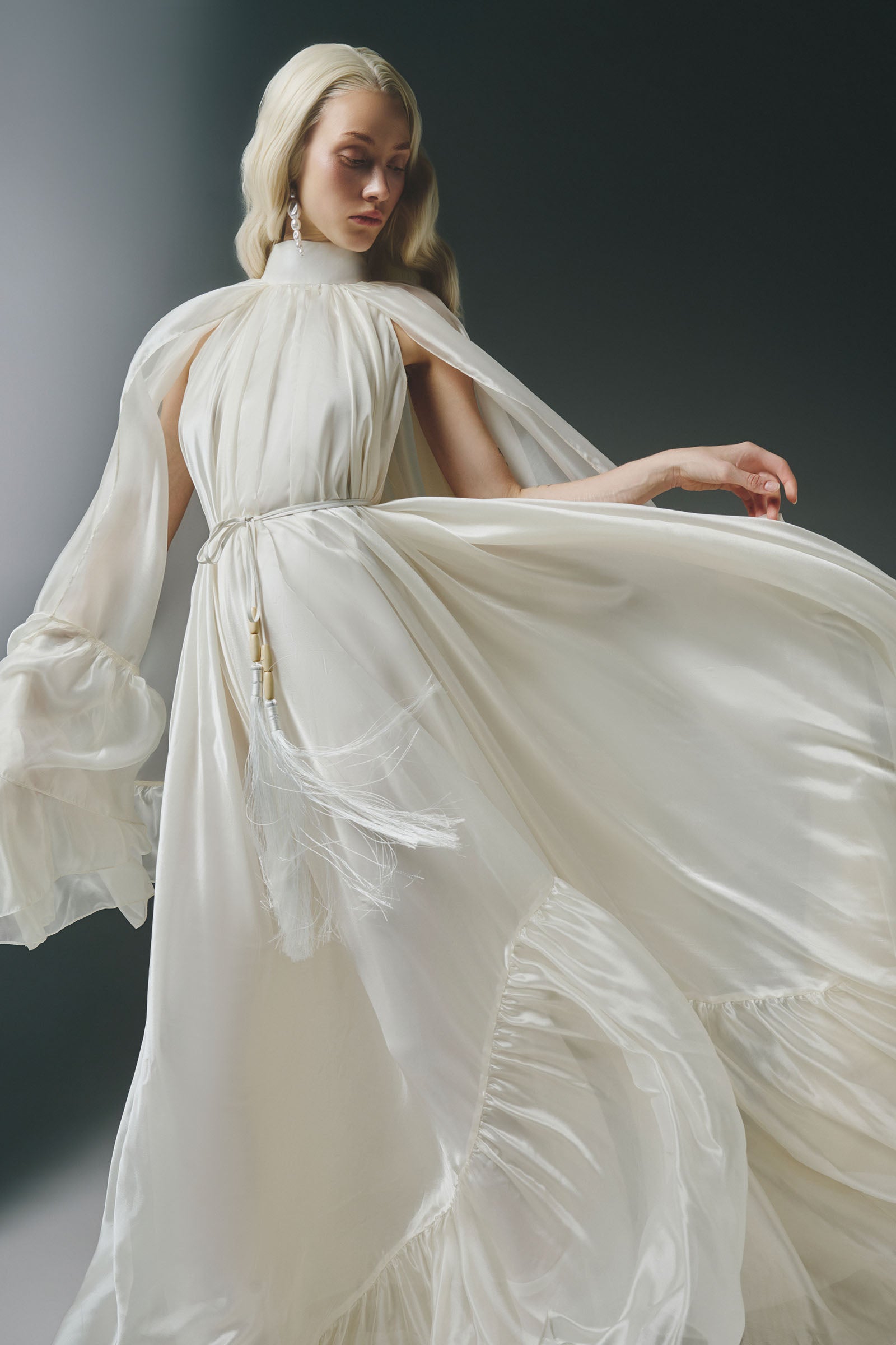 Antonia Cape Sleeve Maxi Dress