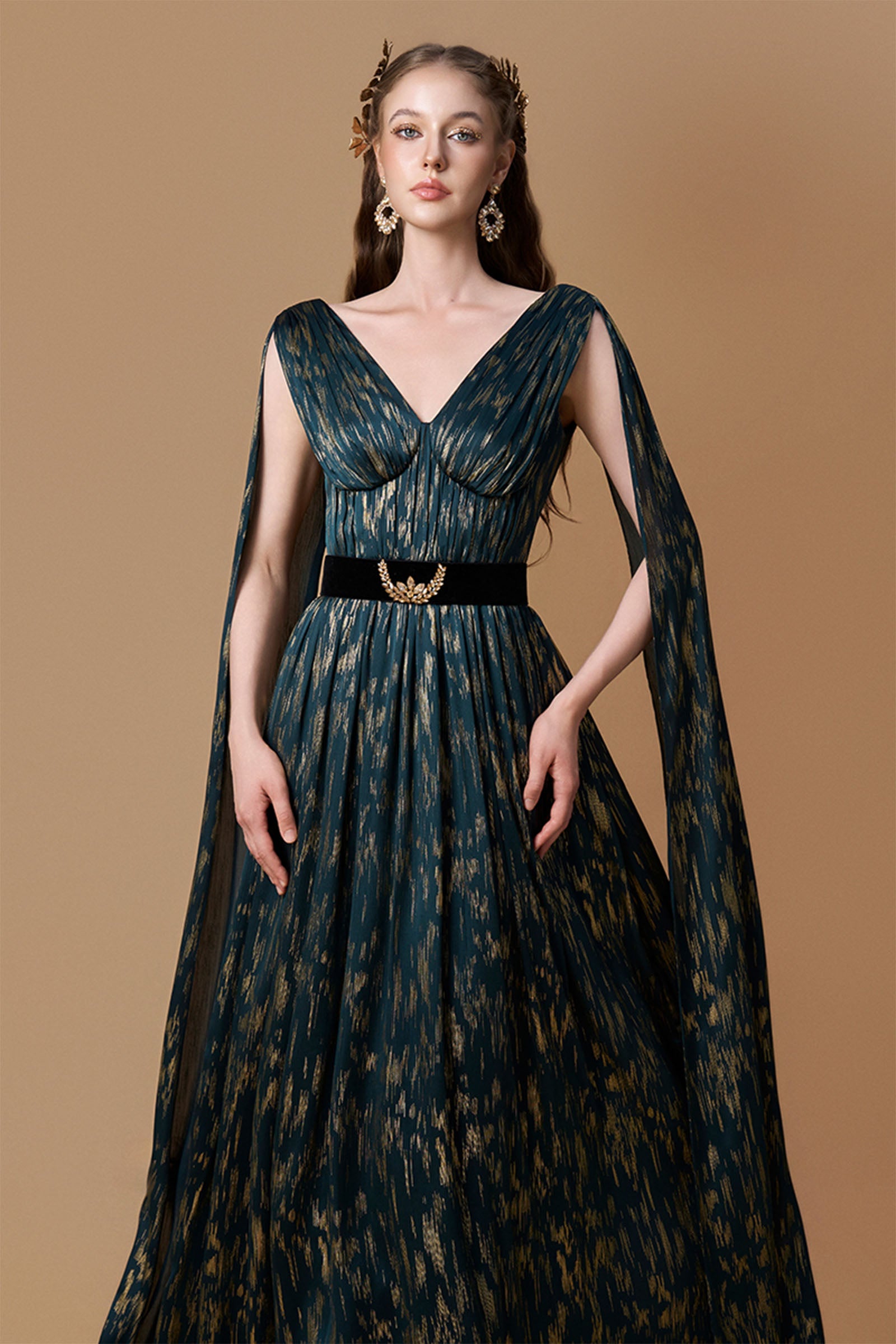 Caela Pleated Maxi Dress