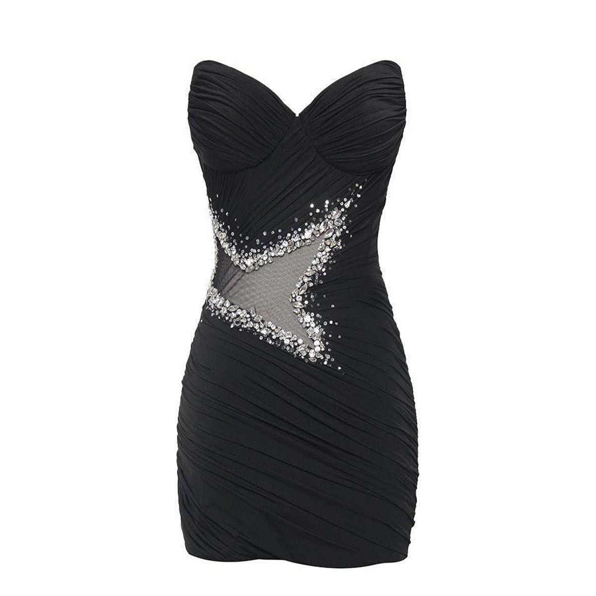 Viola Bodycon Sweetheart Neck Spandex Mini Dress