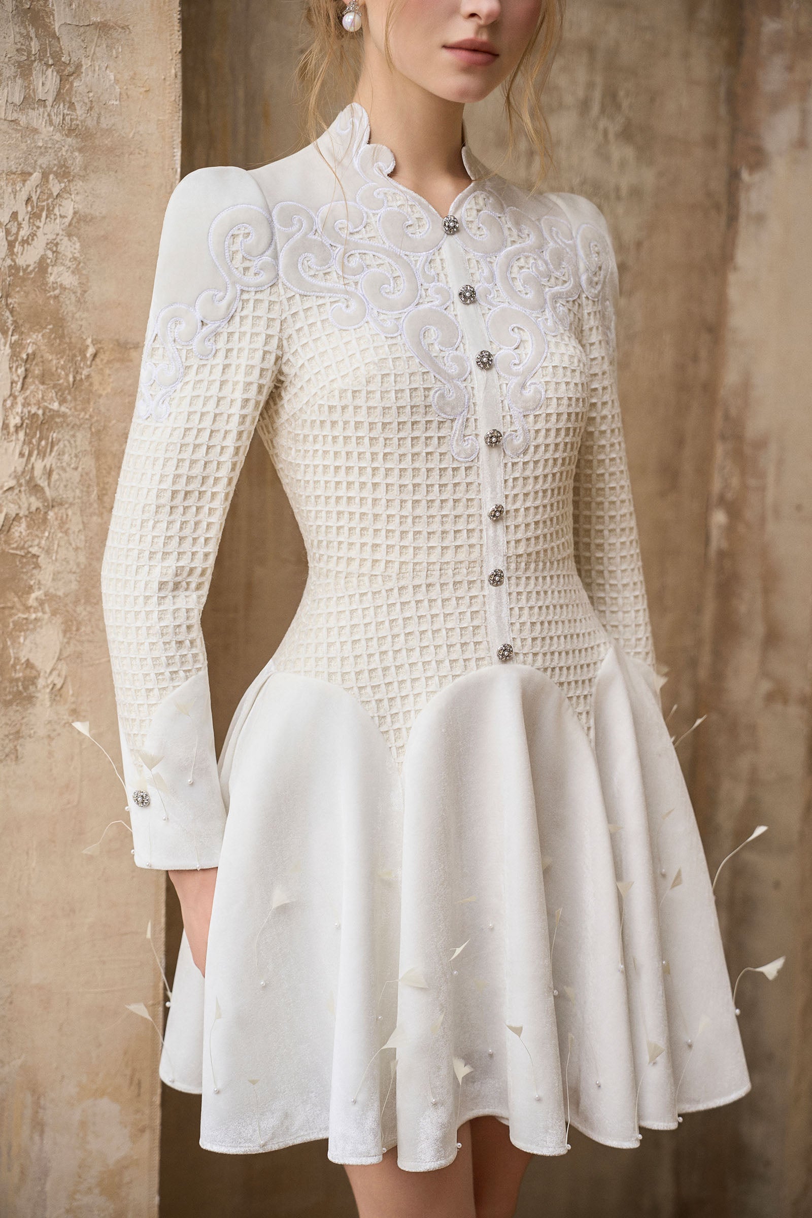 Colette Embroidery Mini Dress