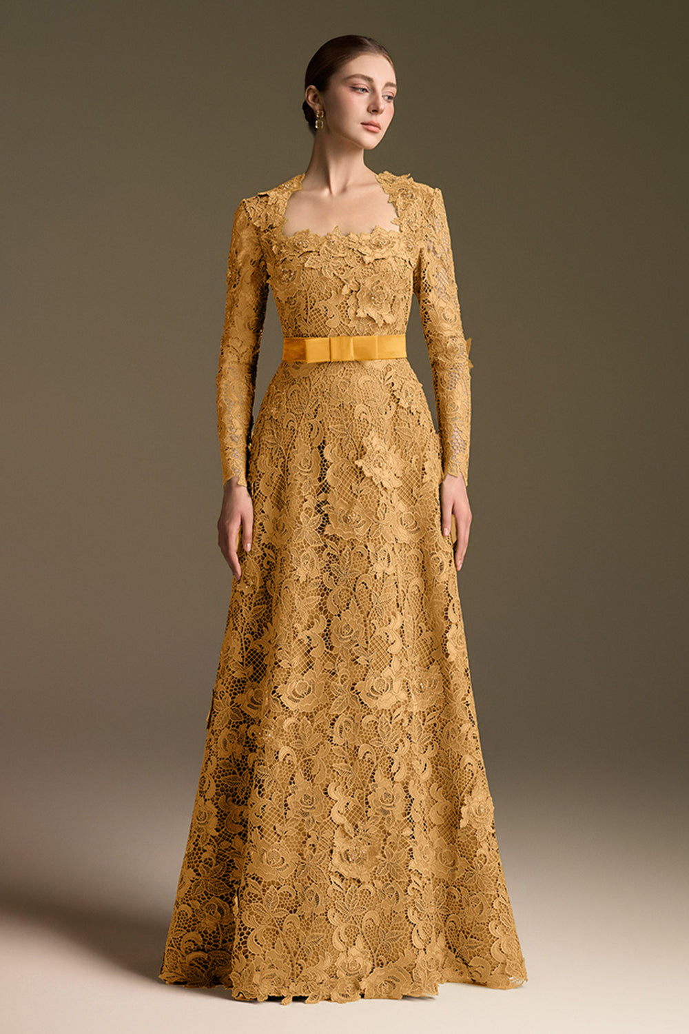 Noémie Trapeze Neck Maxi Dress