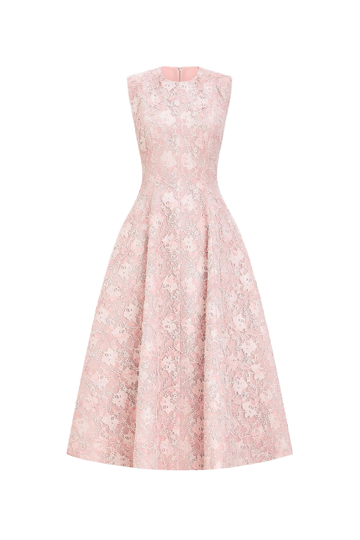 Bloom Round Neck Midi Dress