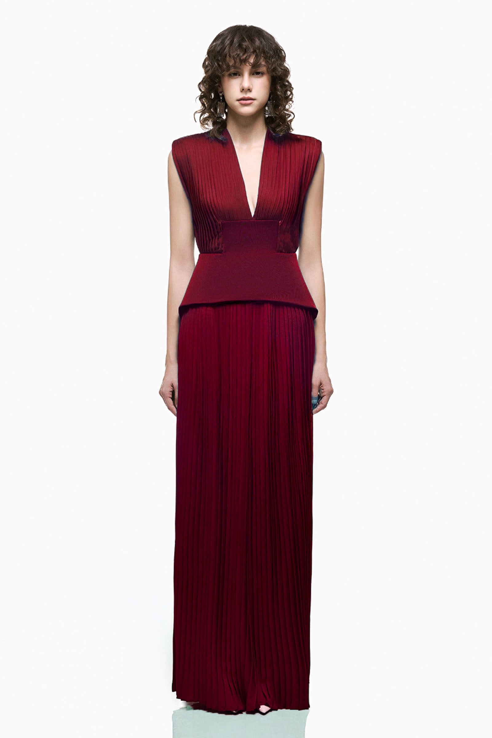 Camellie Pleated Maxi Dress