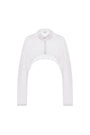Jesse Cropped Collared Neck Organza Shirt