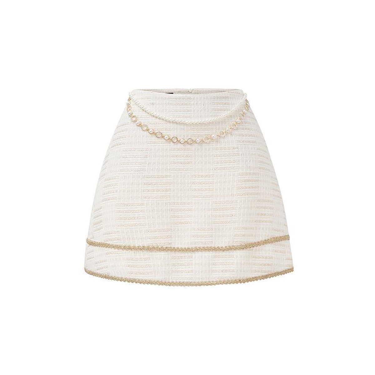 Nolan A-line Bead Tweed Mini Skirt