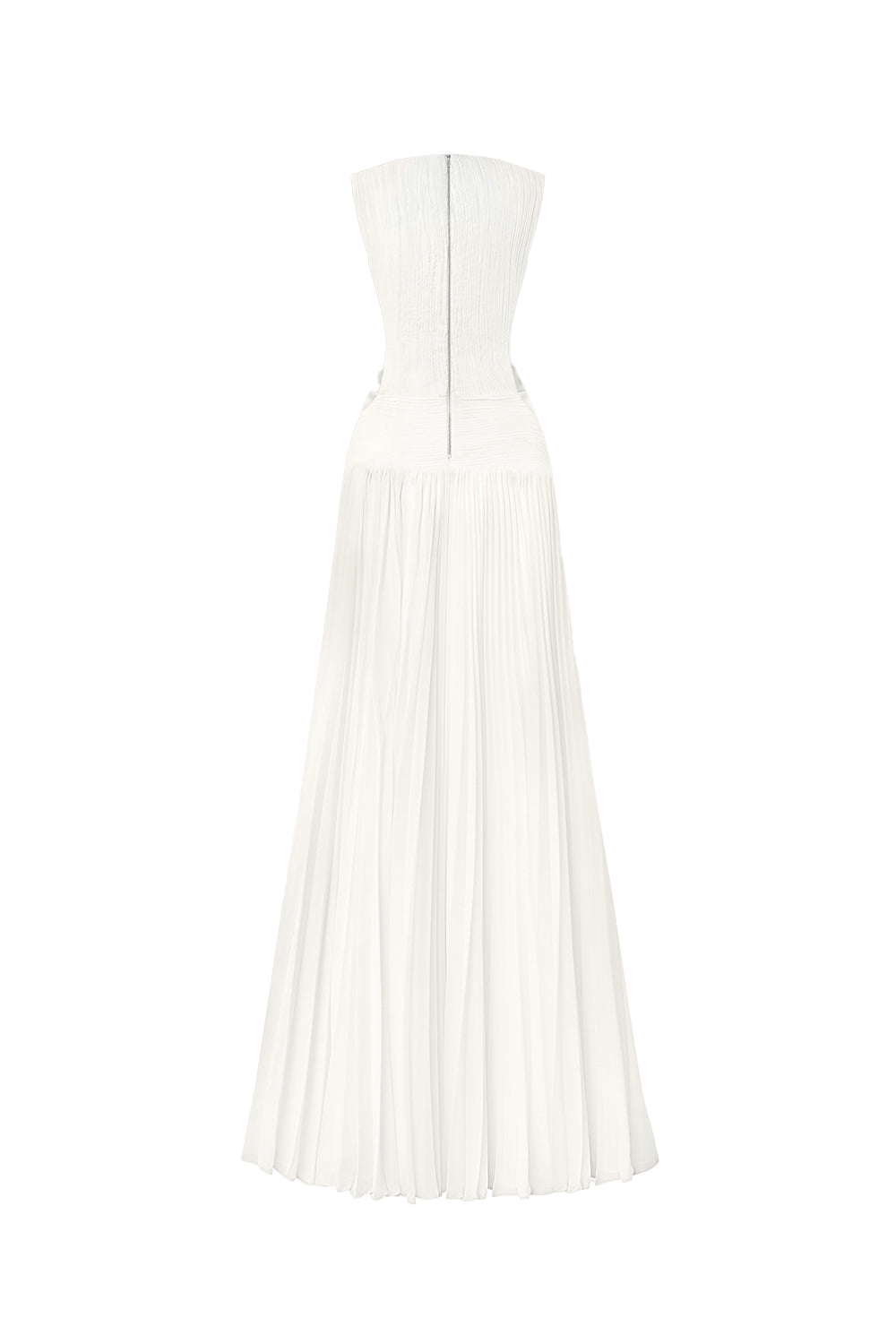 Ocean Bloom Drop Waist Cut-Out Chiffon Floor Length Dress