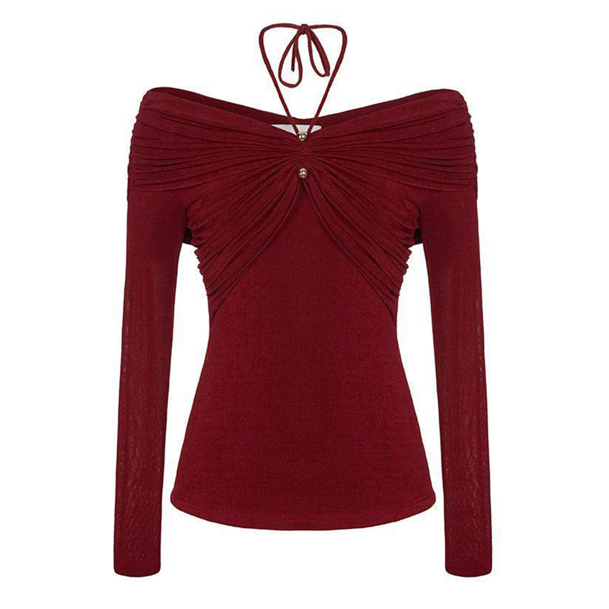 Son Bodycon Long Sleeved Knitted Fabric Top