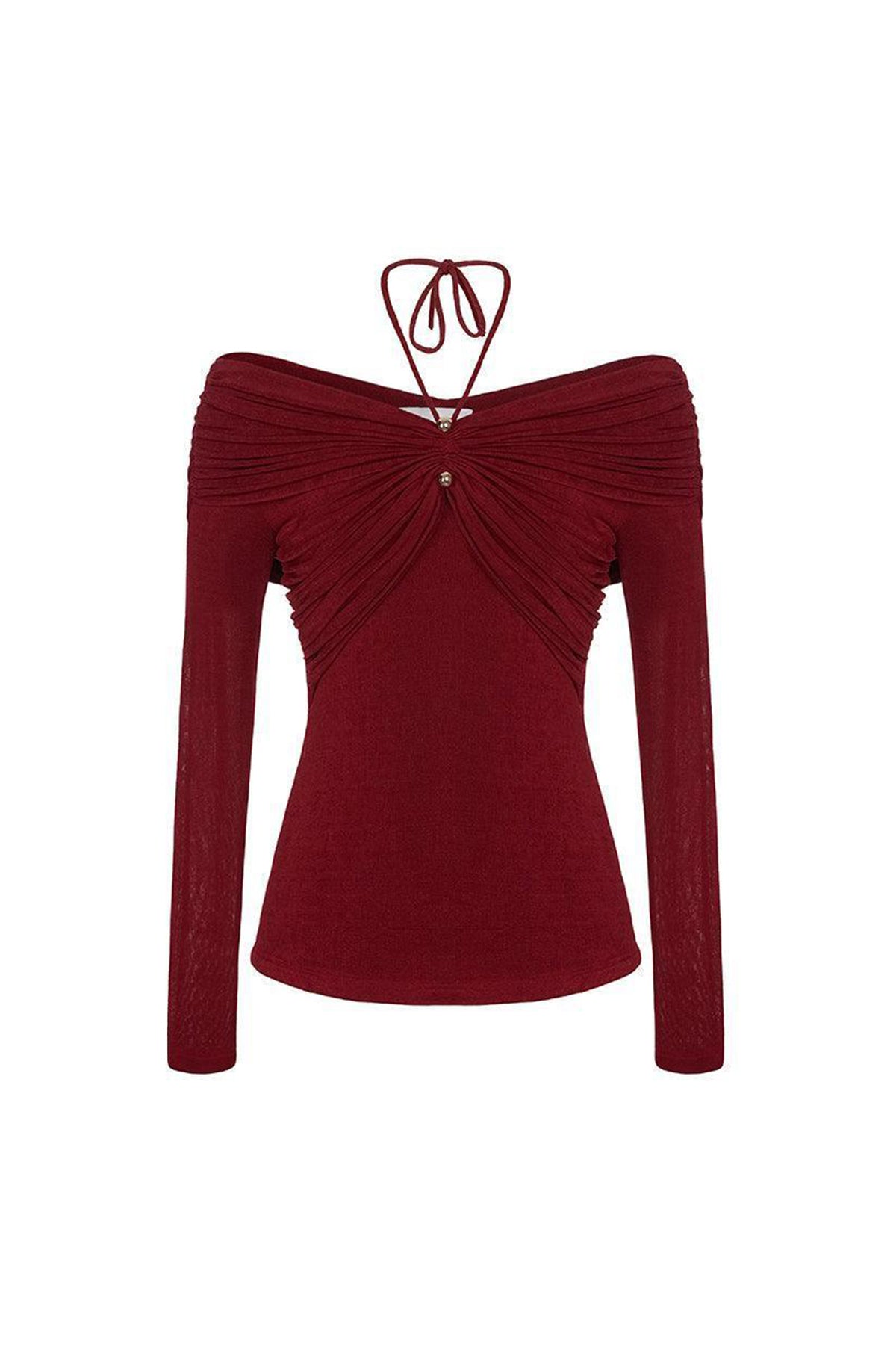 Son Bodycon Long Sleeved Knitted Fabric Top