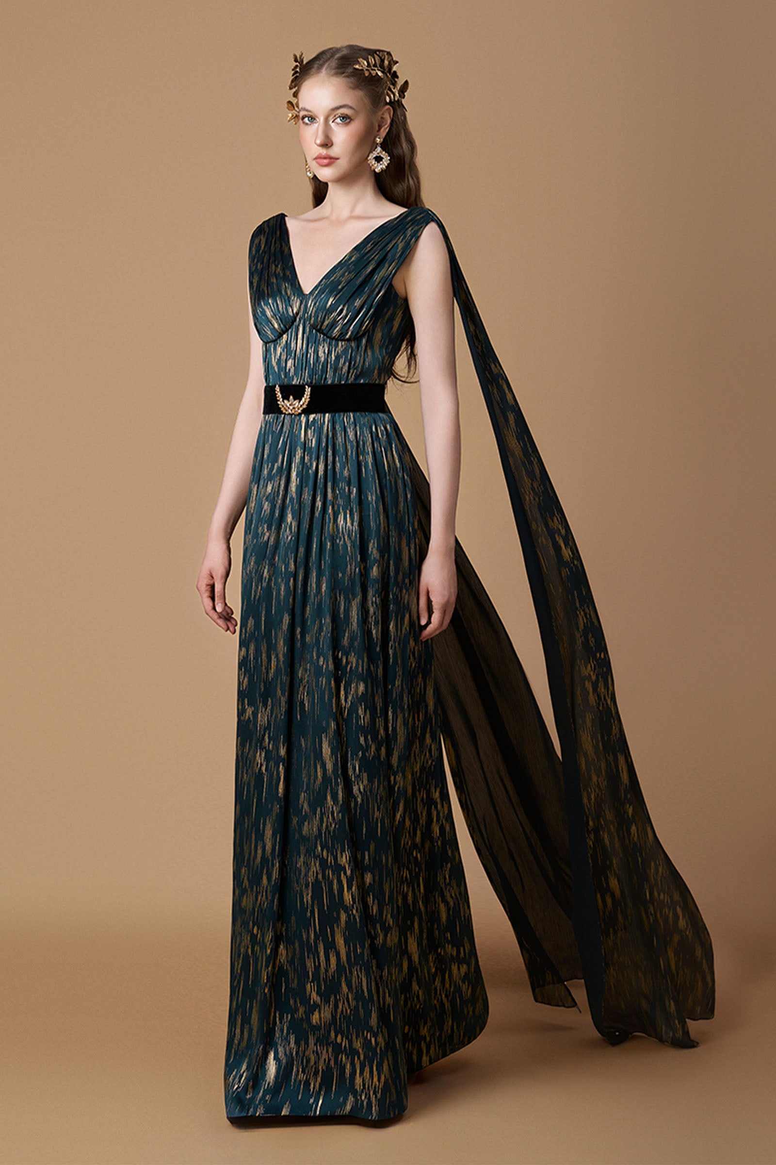Caela Pleated Maxi Dress