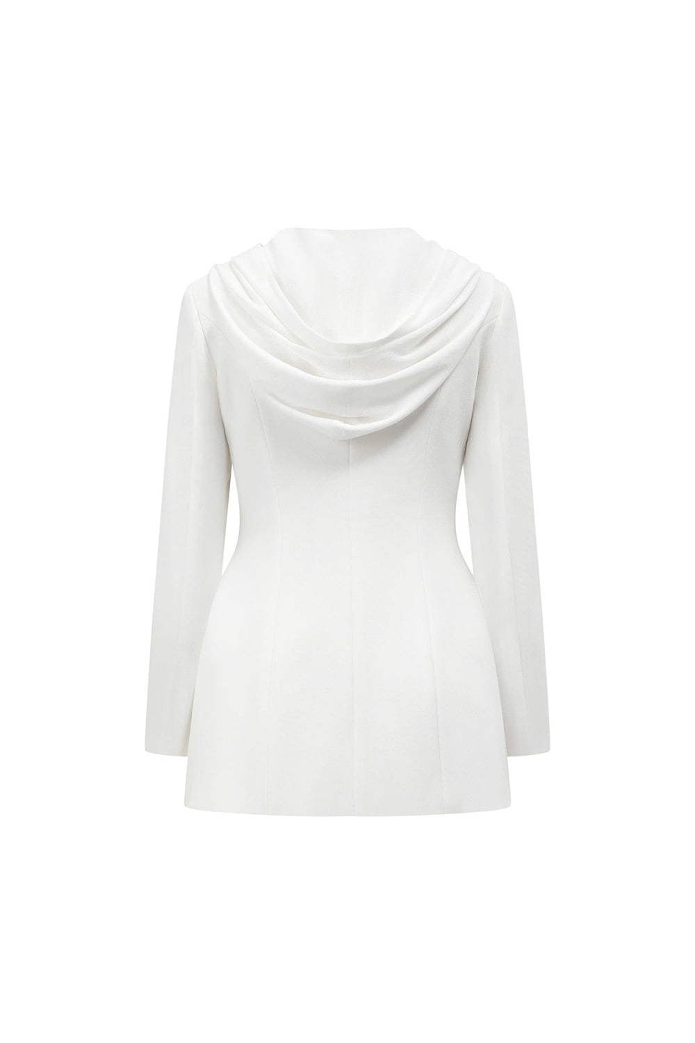 Vera Sheath Hooded Neck Cotton Blend Blazer