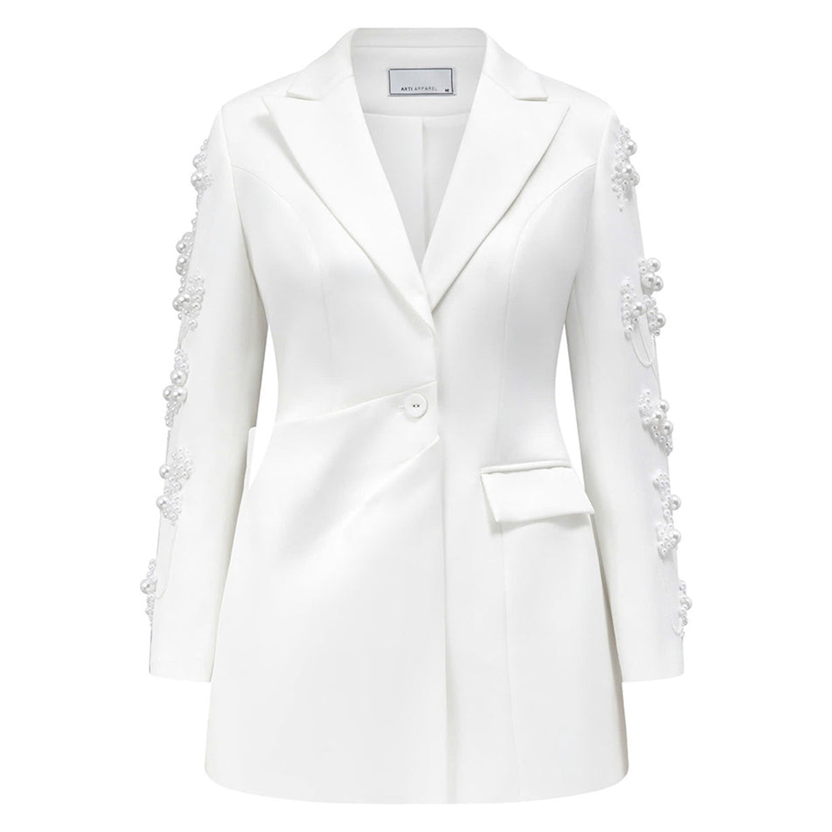 Valse Sheath Peak Lapel Silk Blend Blazer