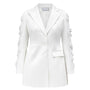 Valse Sheath Peak Lapel Silk Blend Blazer