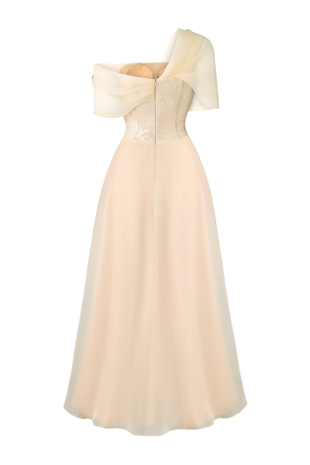 Eloise Asymmetric Neck Midi Dress
