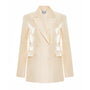 Ayla Straight Double Breasted Taffeta Blazer