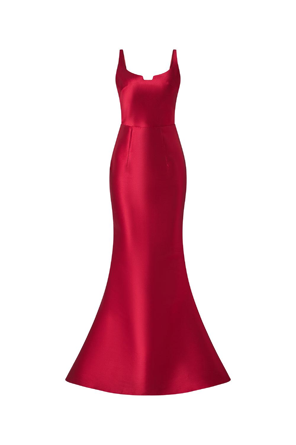 Hermeri Mermaid Flower Applique Taffeta Floor Length Set