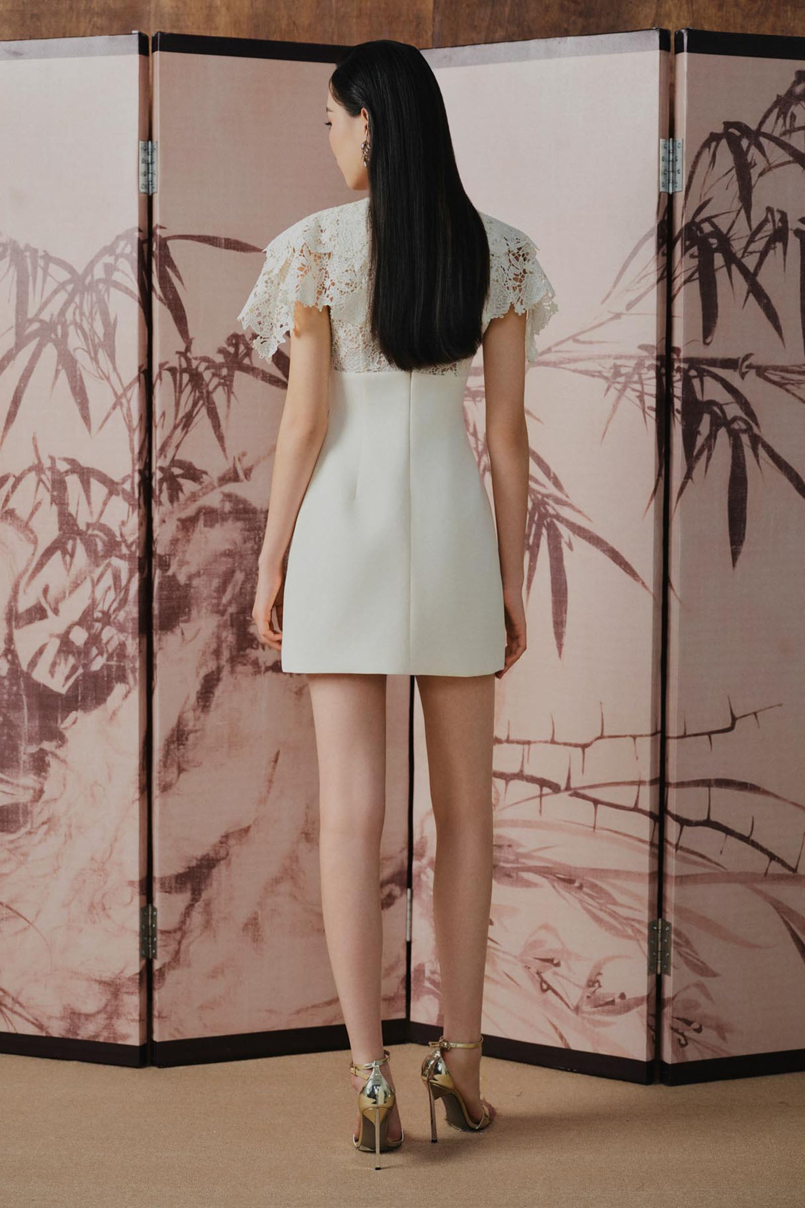Lotus Ruffle Mini Dress
