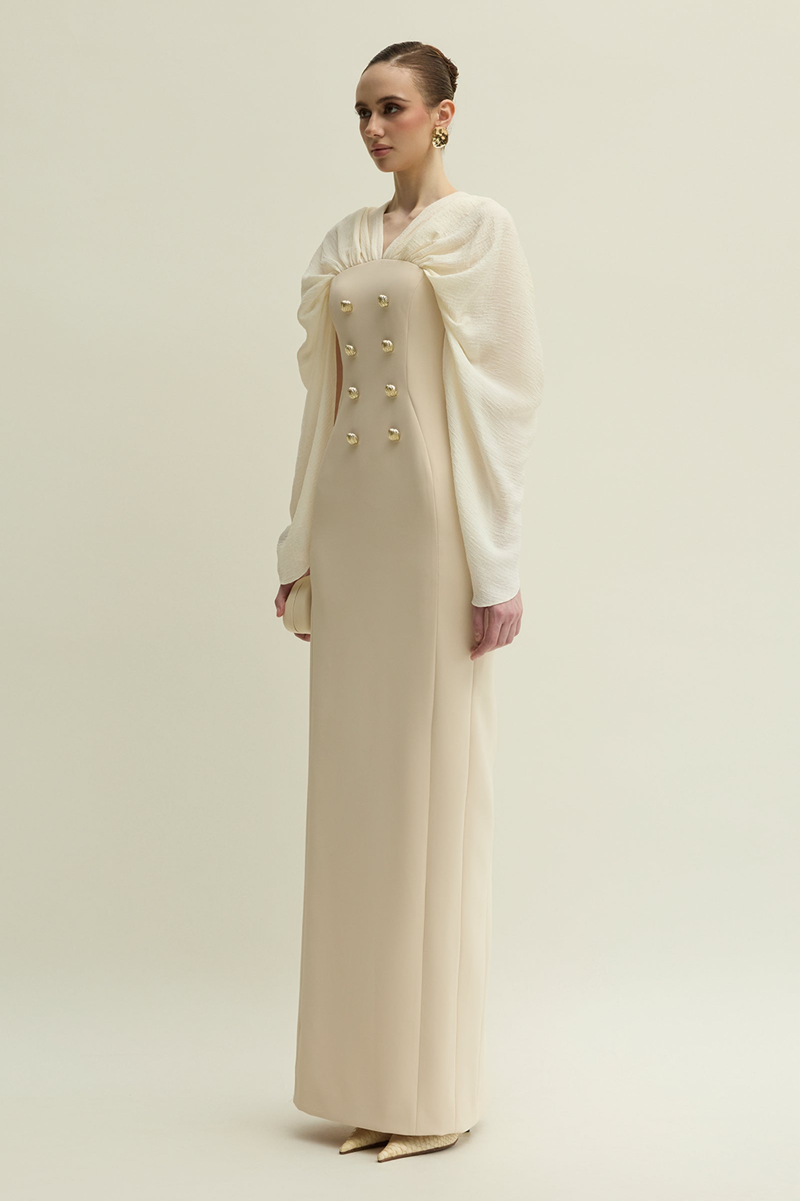 Willow Split Sleeve Button Maxi Dress