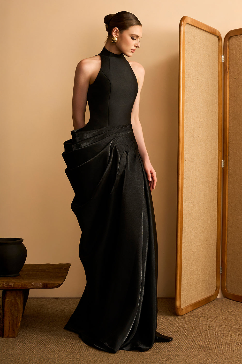 Da Huyen Draped Maxi Dress