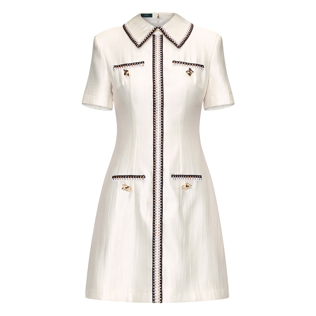 Delphine Collared Mini Dress