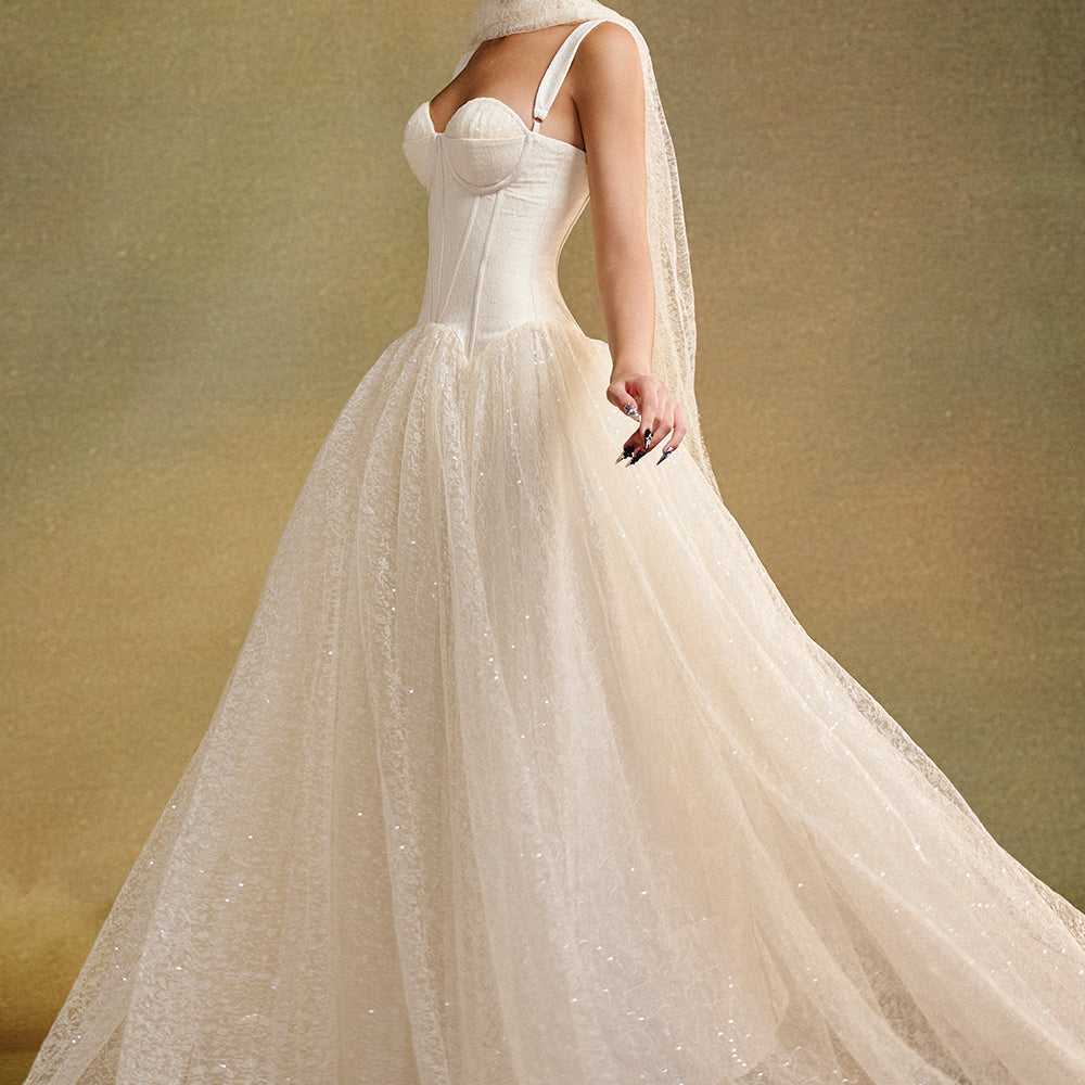 Moonlight Sweetheart Gathering Maxi Dress