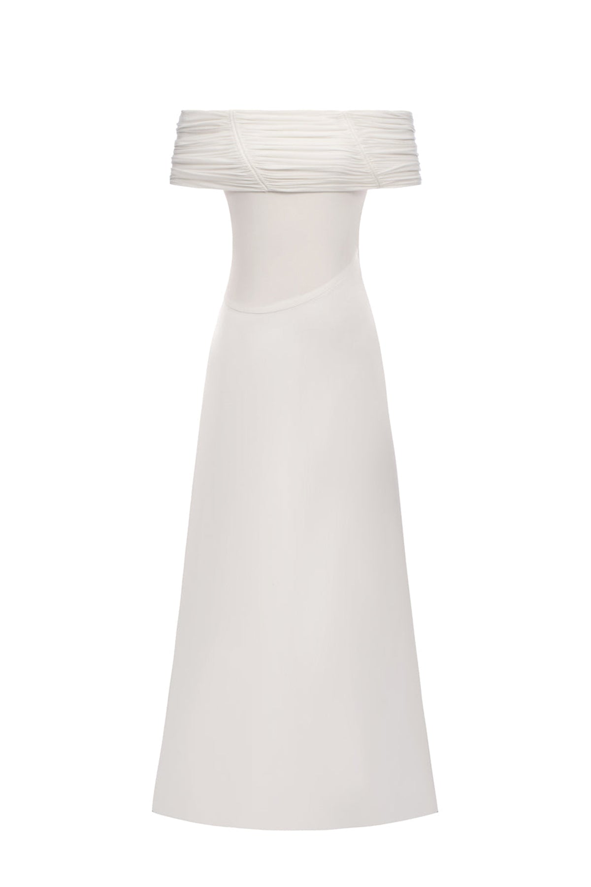Silvera Off-Shoulder Gathering Maxi Dress