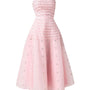 Terry Strapless Stone Organza Midi Dress