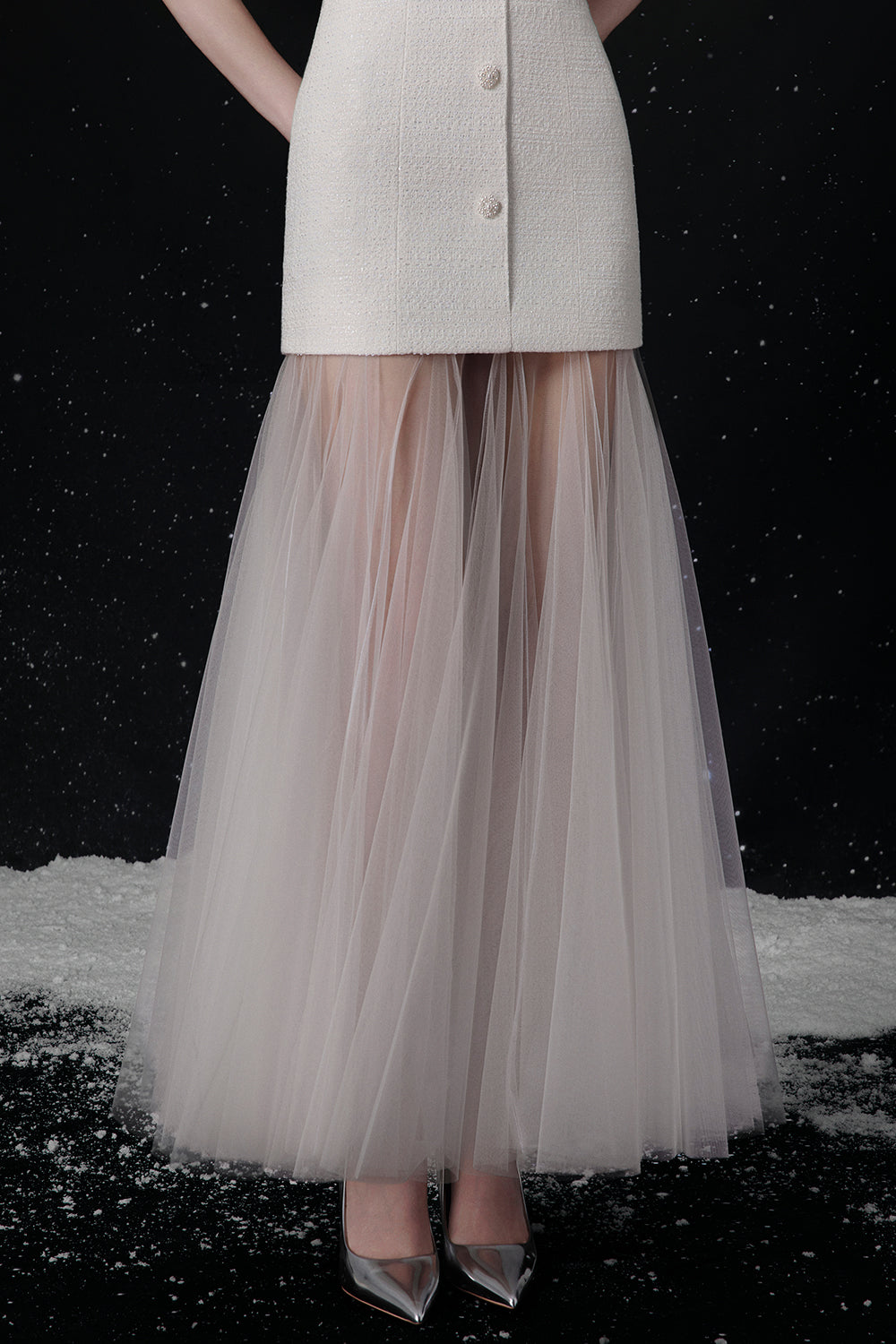 Doré Straight Across Maxi Dress