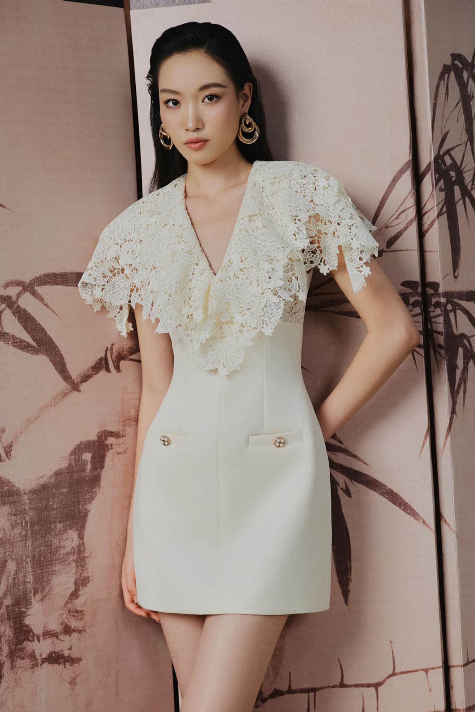 Lotus Ruffle Mini Dress
