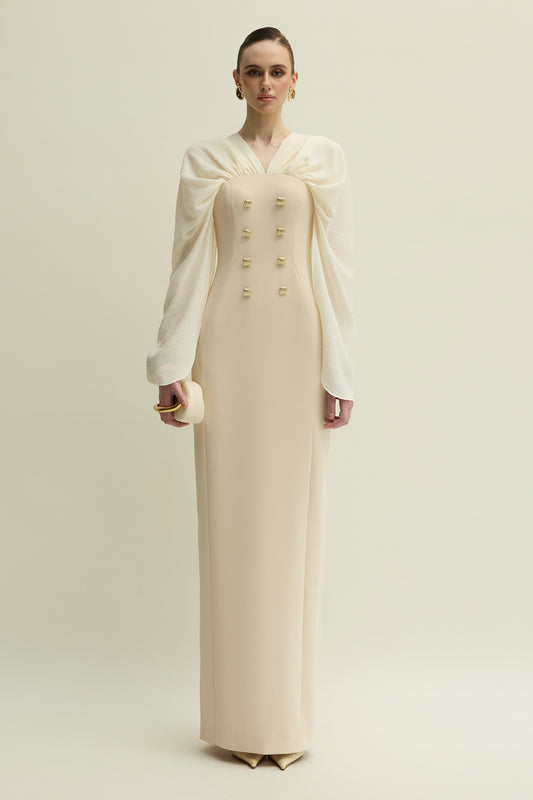 Willow Split Sleeve Button Maxi Dress