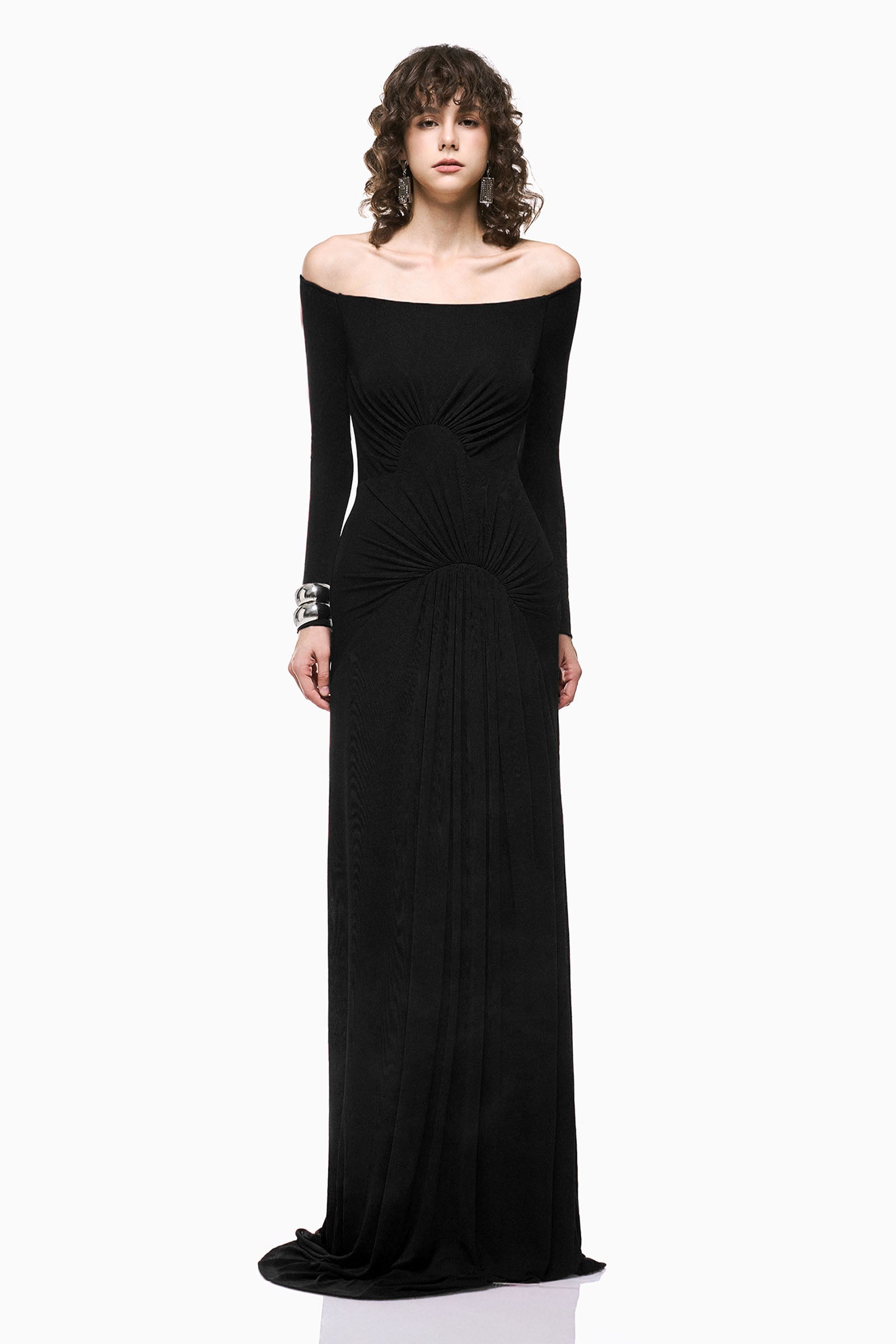 Rhea Ruched Maxi Dress