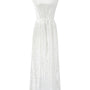 Le Charme Straight Sleeveless Tulle Ankle Length Dress