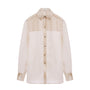 Colby Straight Collared Neck Organza Shirt