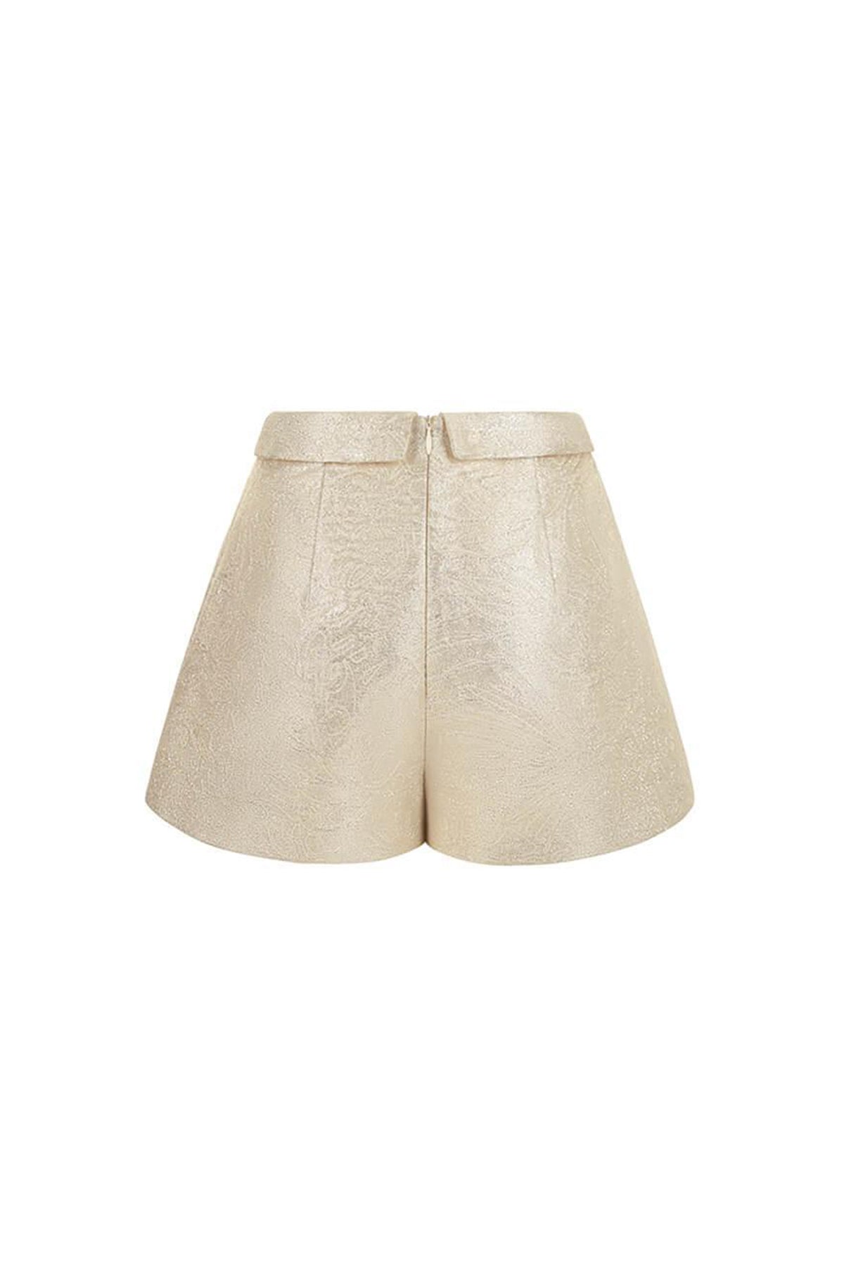 Maris Draped Jacquard Thigh Length Shorts